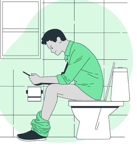 ਡਾ. ਲਾਂਸ ਉਰਾਡੋਮੋ, ਸਿਟੀ ਆਫ ਹੋਪ ਔਰੇਂਜ ਕਾਉਂਟੀ, ਕੈਲੀਫੋਰਨੀਆ ਦੇ ਇੱਕ ਗੈਸਟ੍ਰੋਐਂਟਰੌਲੋਜਿਸਟ, ਰੈਸਟਰੂਮ ਵਿੱਚ ਫ਼ੋਨ, ਰਸਾਲੇ ਜਾਂ ਕਿਤਾਬਾਂ ਲੈ ਕੇ ਜਾਣ ਤੋਂ ਬਚਣ ਦਾ ਸੁਝਾਅ ਦਿੰਦੇ ਹਨ। ਇਸ ਕਾਰਨ ਵਿਅਕਤੀ ਸਮੇਂ ਵੱਲ ਧਿਆਨ ਨਹੀਂ ਦਿੰਦਾ ਅਤੇ ਜ਼ਿਆਦਾ ਦੇਰ ਤੱਕ ਬੈਠਣ ਦੀ ਆਦਤ ਬਣ ਜਾਂਦੀ ਹੈ।