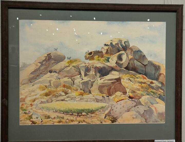 जयपुर में पहली बार वॉटर कलर पेंटिंग एग्जीबिशन लगा हुआ है. राजस्थान इंटरनेशनल सेंटर में लगा वॉटर कलर पेंटिंग एग्जीबिशन 19 नवंबर तक रहेगा. इस एग्जीबिशन में 21 वॉटर पेंटिंग कलाकारों ने भाग लिया है. जिसमें राजस्थान के अलग-अलग शहरों से लोग आए हैं.