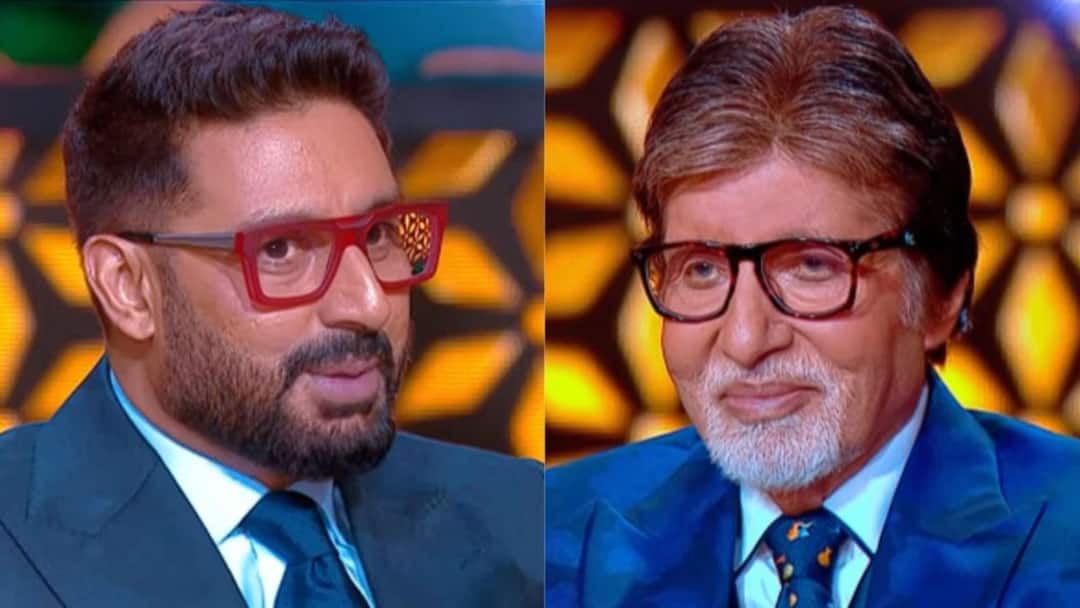Kaun Banega Crorepati 16 Abhishek Bachchan Makes Father Amitabh Bachchan Emotional See Video Kaun Banega Crorepati 16: Abhishek Bachchan Makes Father Amitabh Bachchan Emotional, 'Paa, I Don’t Know...'