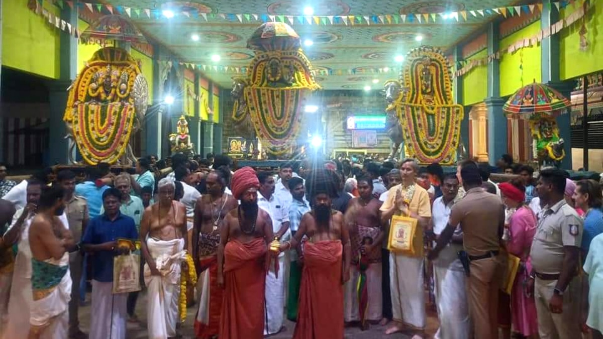 திருவெண்காடு சுவேதாரண்யேஸ்வரர் சுவாமிக்கு சங்காபிஷேகம் - பக்தி பரவசத்தில் திகைத்த பக்தர்கள்...!