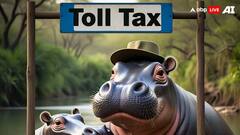 इस रोड पर इंसान नहीं हिप्पो वसूलते हैं टोल! वीडियो देखकर नहीं आएगा आंखों पर यकीन