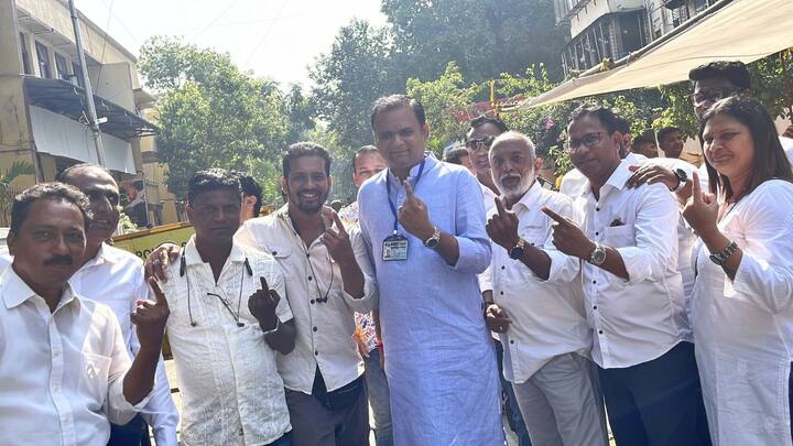 भाजप नेते राहुल नार्वेकर यांनीही मतदानाचा हक्क बजावला