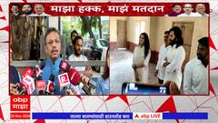 Vinod Tawde PC : आरोपानंतर विनोद तावडेंच मतदान, सुप्रिया सुळे, राहुल गांधींना दिलं प्रत्युत्तर