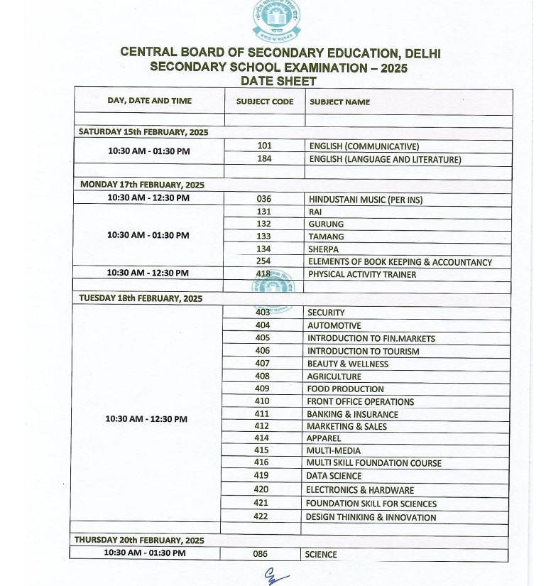 CBSE Releases Date Sheet For Class X and XII, Exams To Begin From Feb 15. Check Full Schedule Here