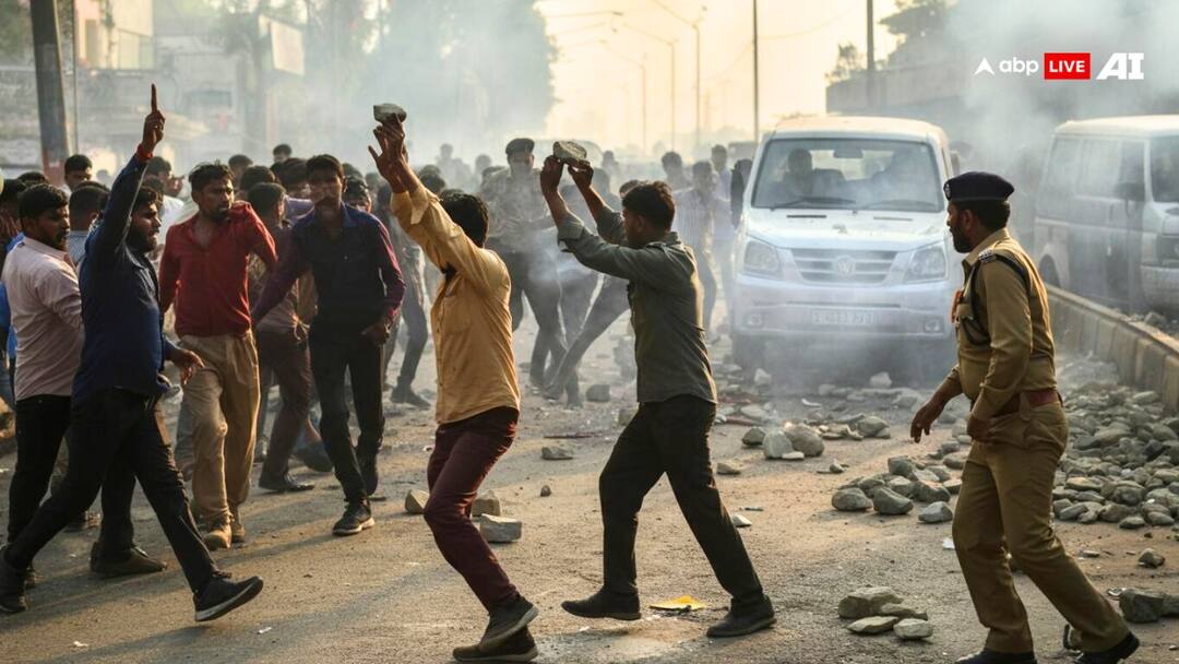 UP Bypolls Meerapur Violence Stone Pelting In Kundarki Parties Allege Intimidation 'Violence, Intimidation' Mark UP Bypolls As Opposition, NDA Claim Irregularities