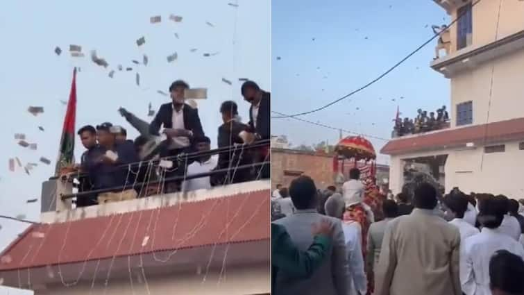 It's Raining Money In UP: Groom's Family Showers Rs 20 Lakh Cash On Couple, Video Goes Viral