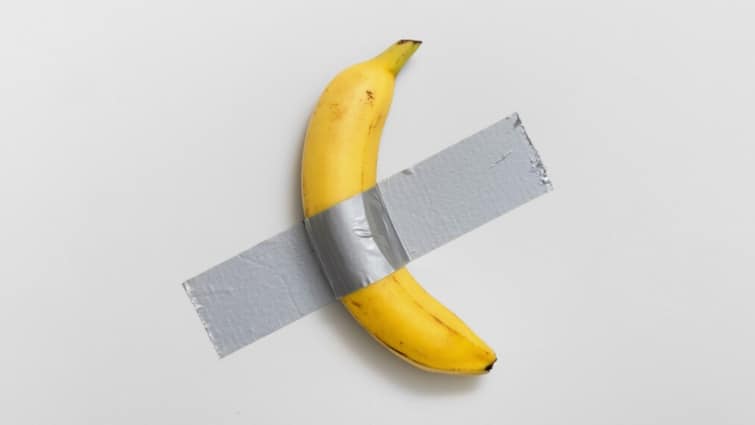 Banana Duct-Taped To Wall Now Sells For Rs 52.5 Crore At Art Auction, Buyer Plans To Eat It Maurizio Cattelan Banana artwork Sells For Rs 52 Crore At Sothebys Auction Buyer cryptocurrency entrepreneur Justin Sun tron Banana Duct-Taped To Wall Now Sells For Rs 52.5 Crore At Art Auction, Buyer Plans To Eat It