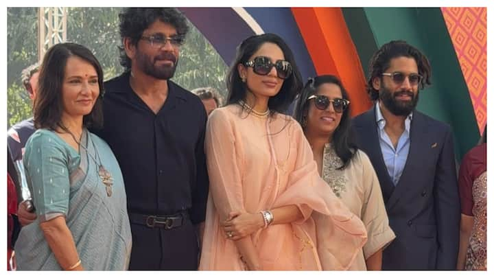 Actor couple Naga Chaitanya and Sobhita Dhulipala were among the notable guests at the 55th International Film Festival of India (IFFI) 2024 in Goa.