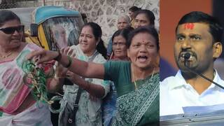 शरद कोळींच्या विरोधात महिला काँग्रेस कार्यकर्त्या आक्रमक, बांगड्या आणि चपला दाखवत केला निषेध, महिलांना पोलिसांनी घेतलं ताब्यात