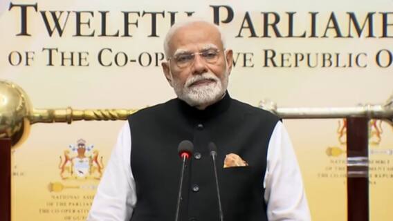 'India-Guyana Ties Made Of Soil, Sweat': PM Modi At Guyanese Parliament, Says 'Democracy First, Humanity First'