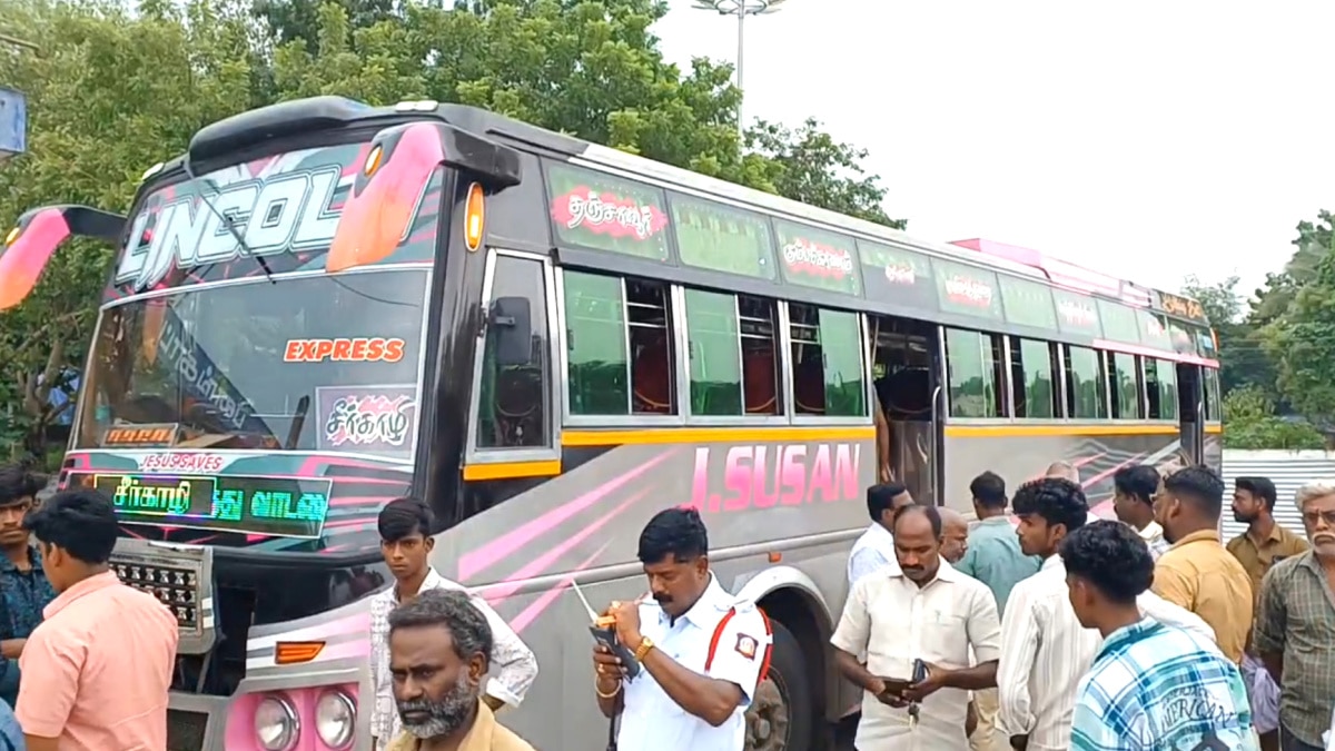 மதுபோதையில் பேருந்தை இயக்கிய ஓட்டுநர் - சுத்து போட்ட மக்கள் - சீர்காழியில் பரபரப்பு