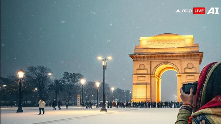 दिल्ली में बढ़ते इस पॉल्यूशन के बीच हम आपको खुश करने के लिए कुछ चीज तस्वीरें लेकर आए हैं. एआई से बनाई गई इन तस्वीरों में दिल्ली में में बर्फबारी दिखाई गई है. आप देख सकते हैं. मशहूर टूरिस्ट प्लेस इंडिया गेट पर बर्फबारी होती है तो कैसा नजारा होगा.