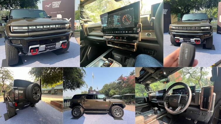 GMC Hummer EV SUV first look price in India top speed automobile news GMC Hummer: கட்டுமஸ்தான வடிவமைப்பு, அம்சங்கள் நிறைந்த ஜிஎம்சி ஹம்மர் EV எஸ்யுவி, விலை இத்தனை கோடிகளா..!