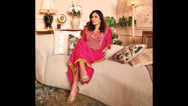 6. Kaftans: Kaftans now seem to be making a scene, as they are well known for their carefree silhouettes and how they focus on comfort first. Whether finished with elaborate ethnic embellishments or chic prints, they can be worn for both day and night shifts as they are adaptable. Always go for kaftans with drawstrings or waist detailing that offer that snug fit without restricting movement. (Image Source: Instagram/@kareenakapoorkhan)