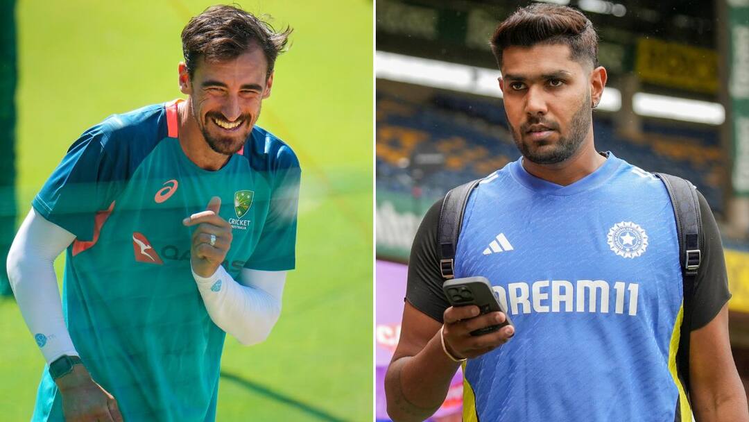 ‘I Bowl Faster Than You’: Mitchell Starc Gives Cheeky Warning To KKR Teammate Harshit Rana During IND vs AUS Perth Test | WATCH I Bowl Faster Than You Mitchell Starc Gives Cheeky Warning To KKR Teammate Harshit Rana During IND vs AUS Perth Test ‘I Bowl Faster Than You’: Mitchell Starc Gives Cheeky Warning To KKR Teammate Harshit Rana During IND vs AUS Perth Test | WATCH