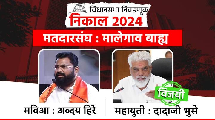 मालेगाव बाह्य मतदारसंघ - विजयी उमेदवार - दादाजी भुसे (शिवसेना शिंदे गट)