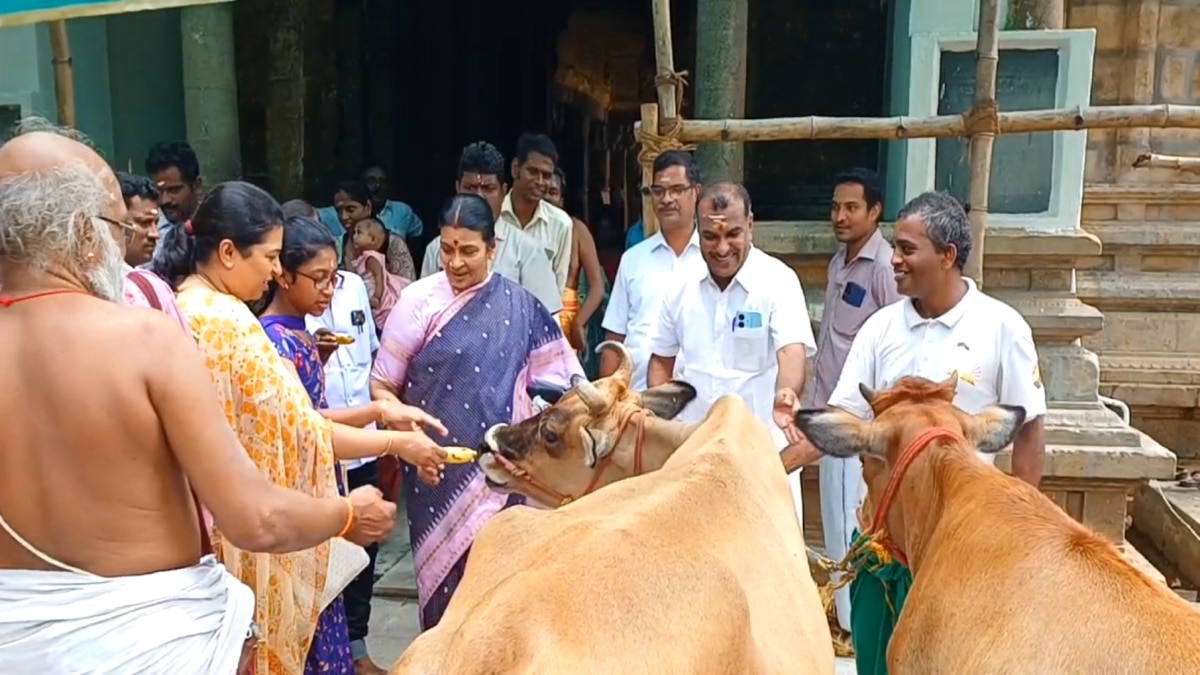 திருவெண்காடு சுவேதாரண்யேஸ்வரர் கோயிலில் துர்கா ஸ்டாலின் சாமி தரிசனம்...!