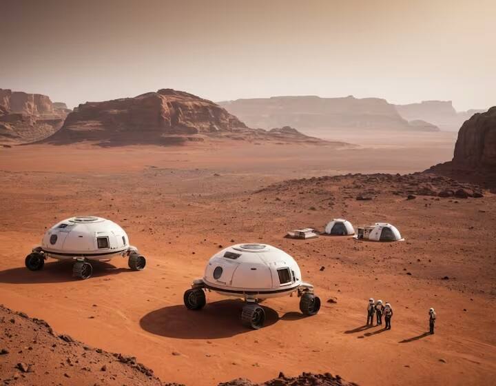 મંગળ આપણા સૌરમંડળનો ચોથો ગ્રહ છે અને તેને લાલ ગ્રહ તરીકે પણ ઓળખવામાં આવે છે. તેની સપાટી પર આયર્ન ઓક્સાઈડની વિપુલ માત્રાને કારણે તેનો રંગ લાલ છે. મંગળનું કદ પૃથ્વી કરતા અડધું છે અને તેનું વાતાવરણ ઘણું પાતળું છે.