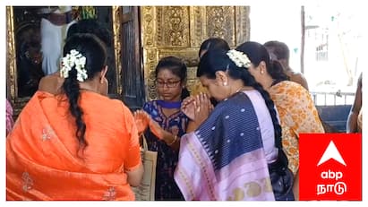 Mayiladuthurai thiruvenkadu Swethaaranyeshwarar Temple Durga Stalin prayer -tnn திருவெண்காடு சுவேதாரண்யேஸ்வரர் கோயிலில் துர்கா ஸ்டாலின் சாமி தரிசனம்...!