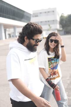 Pushpa 2 Chennai Event: ఎయిర్ పోర్టులో ఐకాన్ స్టార్ అండ్ నేషనల్ క్రష్... పుష్ప 2 చెన్నై ఈవెంట్ కోసం