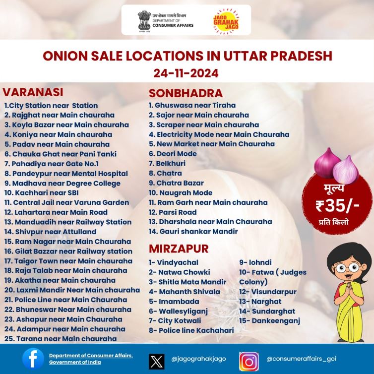 Onion: सरकार ने किया सस्ती प्याज का पक्का इंतजाम, इन राज्यों के ग्राहक 35 रुपये किलो पर खरीदें