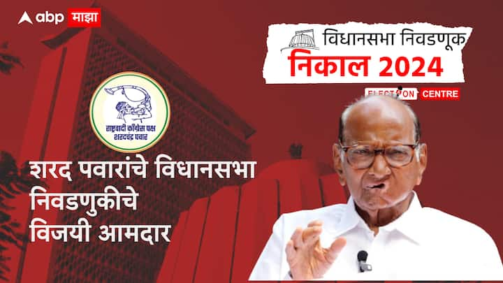 Maharashtra Vidhan Sabha Final Result 2024 Party Wise: महाराष्ट्र विधानसभेचा निकाल दि. 23 नोव्हेंबर 2024 ला जाहीर झाला. यामध्ये शरद पवार यांचे एकूण उम्मेदवारापैकी 10 विजयी उम्मेदवारांची माहिती पहा.