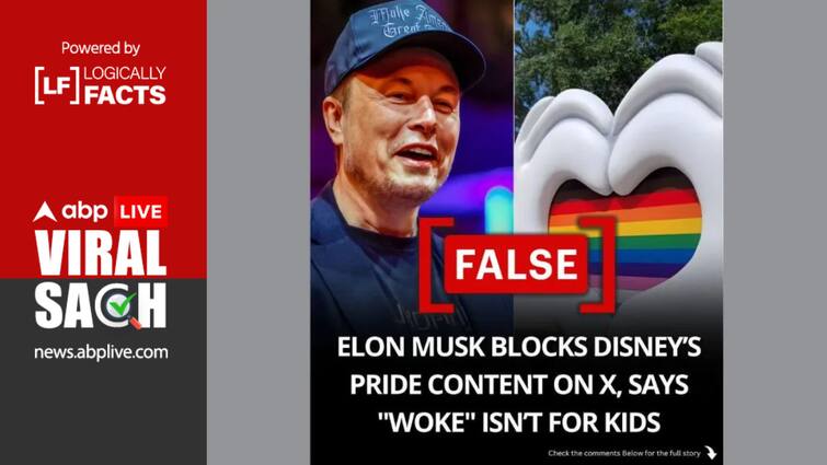 Fact Check Elon Musk Blocked Blocked Disney Pride Content On X Viral Claim Fact Check: Elon Musk Hasn't Blocked Disney's Pride Content On X. Here's The Actual Context