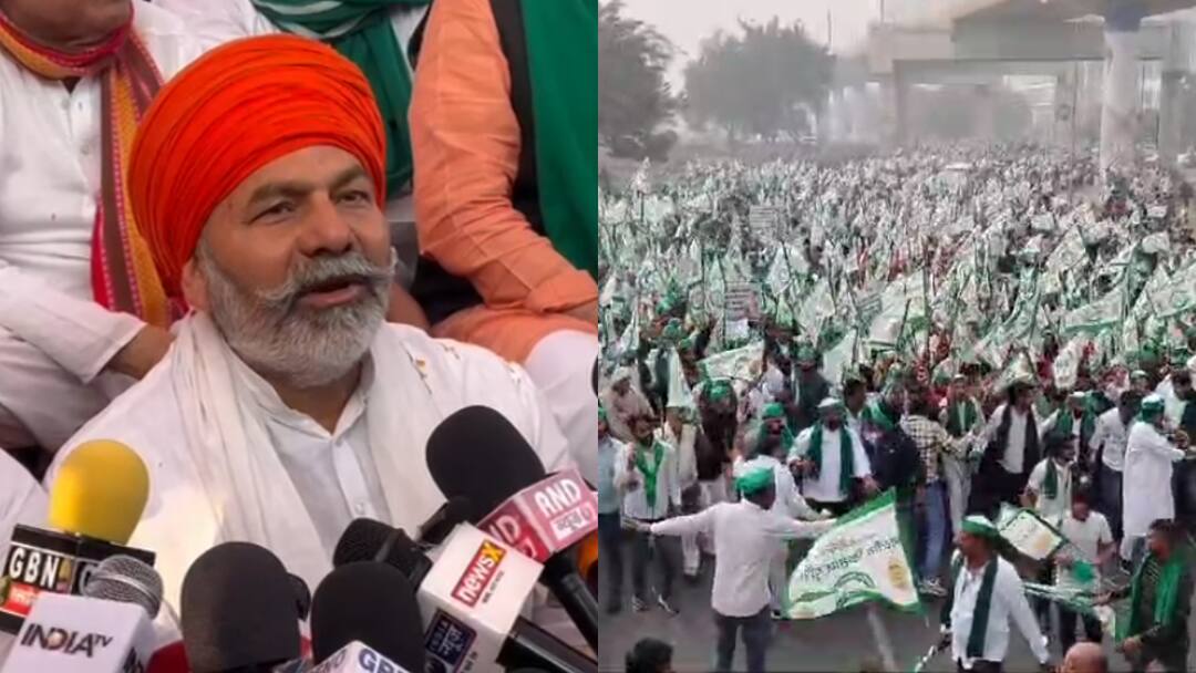 Greater Noida Farmers Mahapanchayat for in Leadership SKM Rakesh Tikait ann ग्रेटर नोएडा: 2000 से ज्यादा किसानों ने की महापंचायत, मांगें पूरी न होने पर करेंगे दिल्ली कूच