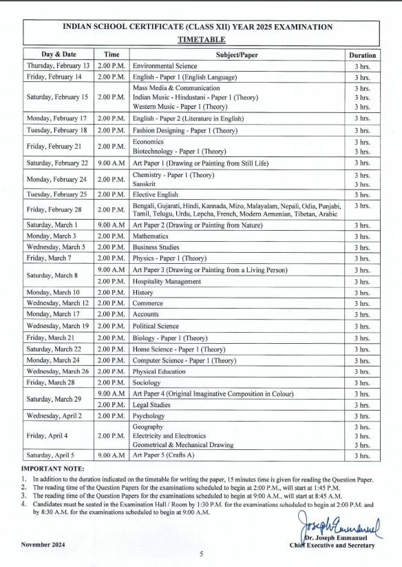 ICSE ની ધોરણ 10 અને 12ની પરીક્ષાનું ટાઈમ ટેબલ થયું જાહેર, જાણો કઈ તારીખથી શરૂ થશે એક્ઝામ