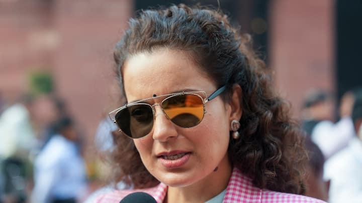 BJP MP Kangana Ranaut on the first day of the Winter session of Parliament.  (Photo: PTI)
