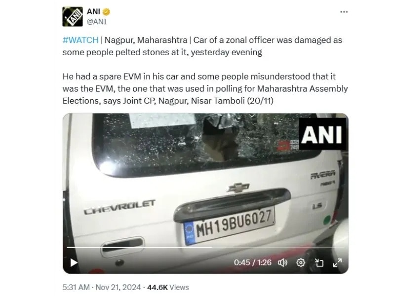 Fact Check: Viral Video Doesn't Show BJP Workers ‘Stealing EVMs In Nagpur’