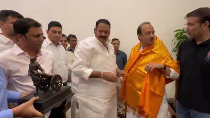 महायुतीच्या यशाबद्दल दादांना छत्रपती शिवरायांची मूर्ती भेट देत सत्कार केला. याप्रसंगी कराडचे आमदार अतुल भोसले  हेही उपस्थित होते. त्यावेळी, अजित पवारांनीही उदयनराजेंचं स्वागत करत आभार मानल.