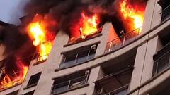 सोसायटीतील उंच 13 व्या मजल्यावर भीषण आग, संसाराची राखरांगोळी;  शेजारील कुटुंब भयभीत