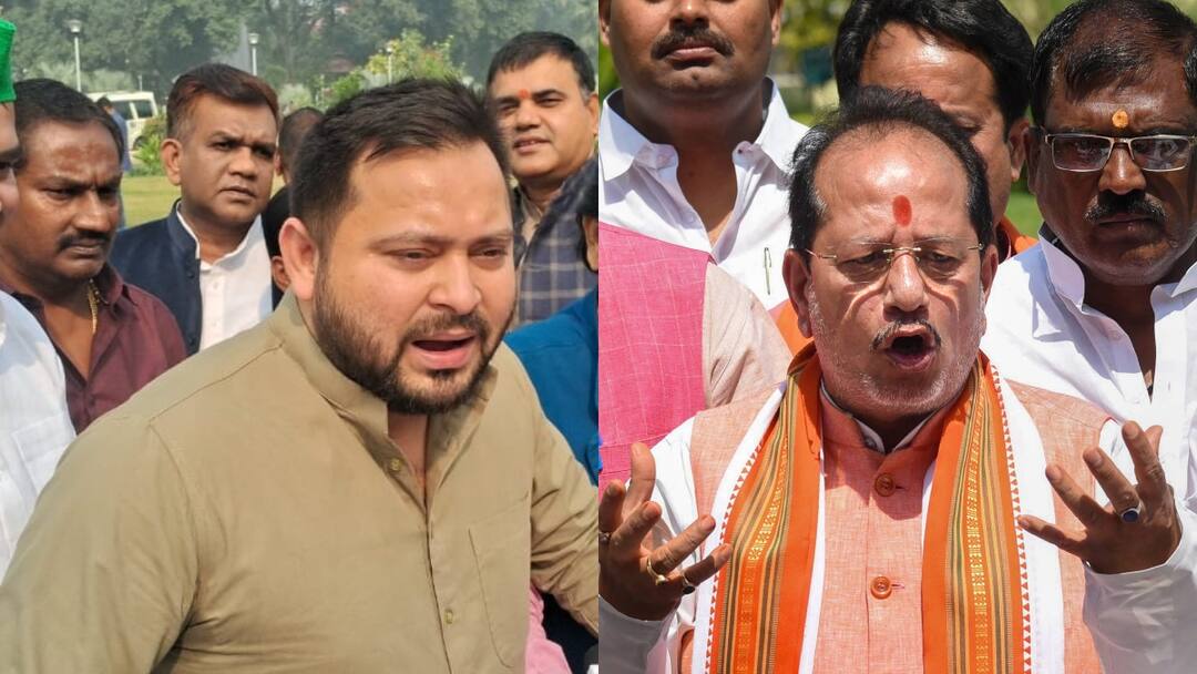 Tejashwi Yadav: 'बिना प्रमाण के हम पर झूठा...', विधानसभा में तेजस्वी यादव और विजय सिन्हा के बीच हुई तीखी नोकझोंक RJD Tejaswi Yadav and BJP Vijay Sinha and Samrat Choudhary Statement in Bihar Assembly Tejashwi Yadav: 'बिना प्रमाण के हम पर झूठा...', विधानसभा में तेजस्वी यादव और विजय सिन्हा के बीच हुई तीखी नोकझोंक