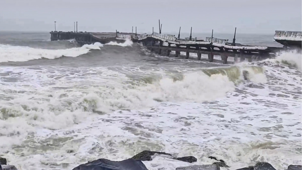 Severe Waves Wash Buoy Ashore At Marina Beach; Tamil Nadu Prepares For ...