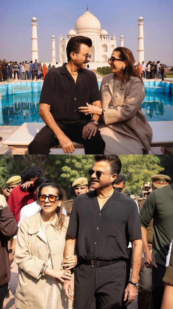 पत्नी संग अनिल कपूर ने आइकोनिक ताज महल पर खास पलों को कैमरे में किया कैद