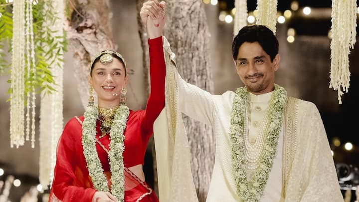 Aditi Rao Hydari and Siddharth got married once again in a big traditional wedding at Alila fort, Bishangarh, Rajasthan.