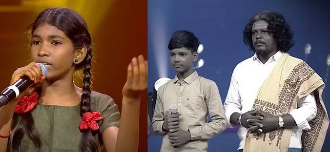 Sarigama little champs contestant dharshini father emotional speech Sarigama Dharshini: ஸ்கூலுக்கு 5 கிலோமீட்டர் நடக்கணும்;  ஜீ தமிழ் சரிகமப தர்ஷினியின் தந்தை கூறிய அவலம்!