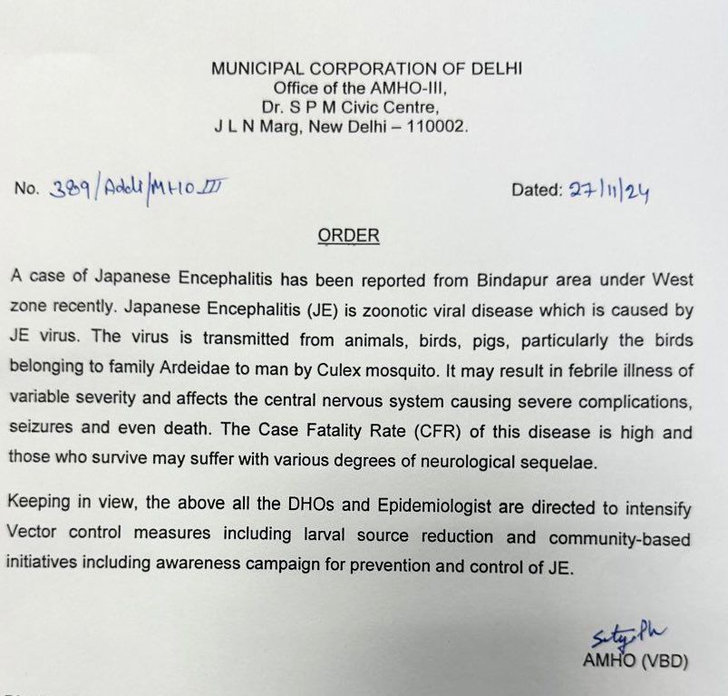 Delhi Reports Japanese Encephalitis Case After 10 Years. What Is The Viral Infection?