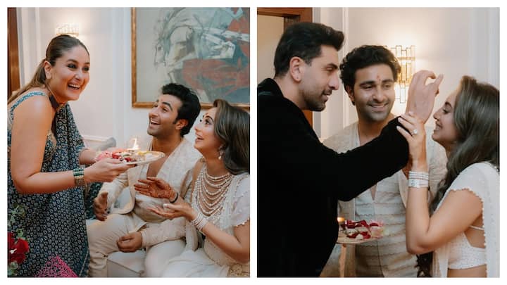 The Kapoor family came together to celebrate Aadar Jain and Alekha Advani’s roka ceremony in Mumbai, making it a memorable occasion filled with warmth and tradition.