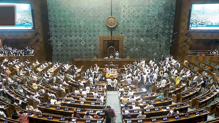 The two houses of the Parliament were adjourned for the day on Thursday amid protests by Opposition members over the Adani issue, violence in Uttar Pradesh's Sambhal and other issues. (Photo: PTI)