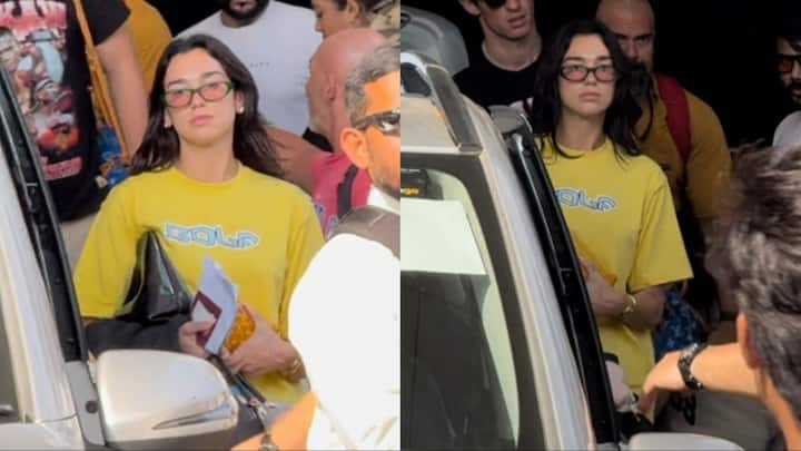 Dua Lipa Photos: ग्लोबल पॉप सिंगर दुआ लीपा आज यानि 28 नवंबर की सुबह मुंबई के प्राइवेट एयरपोर्ट पर स्पॉट हुई हैं. उनकी ये तस्वीरें तेजी से वायरल भी हो रही हैं.