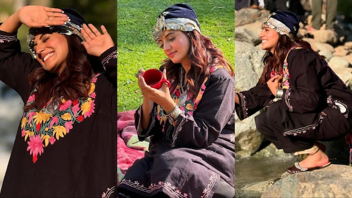 Akshara Singh Kashmiri Look: अक्षरा सिंह सोशल मीडिया पर खासी एक्टिव रहती हैं. हाल ही में उन्होंने अपने कश्मीर वेकेशन से कुछ तस्वीरें फैंस के साथ शेयर की हैं.