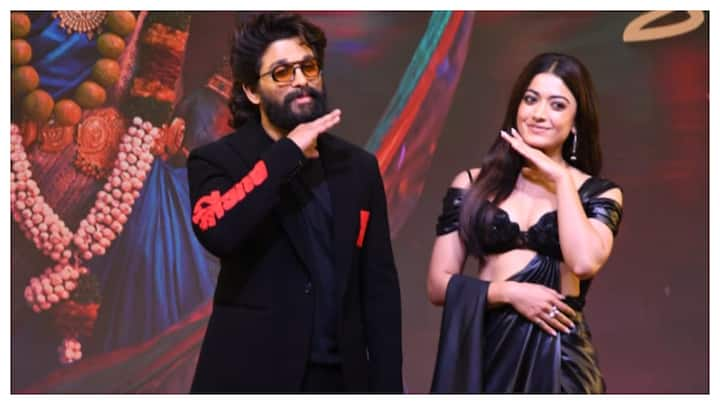 Allu Arjun and Rashmika Mandanna attended Pushpa 2: The Rule promotional event in Mumbai on Friday.