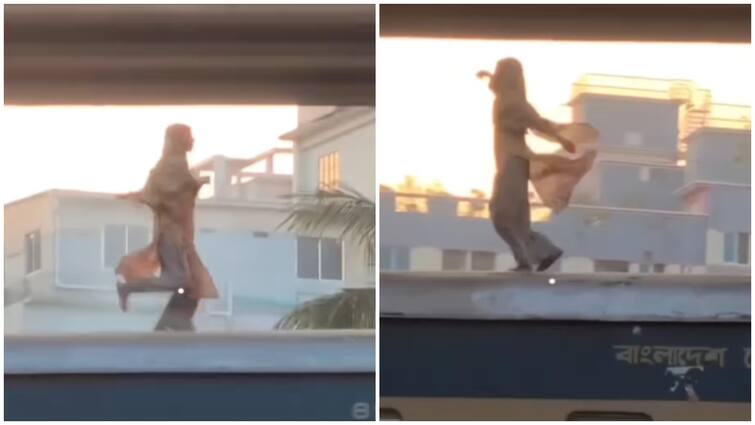 '$50 Million Treadmill': Woman In Salwar 'Jogging' On Train Roof Leaves Netizens Amused. WATCH