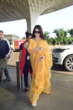 पंजाबी कुड़ी बन एयरपोर्ट पहुंचीं कैटरीना कैफ, पीला सूट और जूतियों में लगीं गजब, एक्ट्रेस की सादगी ने लूट लिया फैंस का दिल