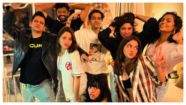 Tamannaah Bhatia recently organised a lively watch party to celebrate her Netflix film Sikandar Ka Muqaddar.