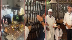 नवस फिटला... रोहित पवारांनी कुठं 5 तर कुठं 11 नारळांचं तोरण बांधलं, वाजत गाजत देवाला नमस्कार