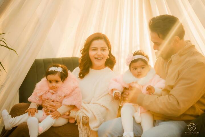 The candid photos from the birthday celebration showcase the twins in their joyful moments.
