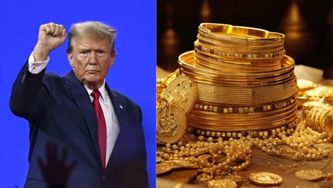 Gold Silver Rate News Gold and silver prices have fallen after Donald Trump statement दिलासादायक! डोनाल्ड ट्रम्प यांच्या वक्तव्यानंतर सोन्या-चांदीच्या दरात घसरण? नेमकं प्रकरण काय? सध्या सोन्या चांदीचे दर काय?